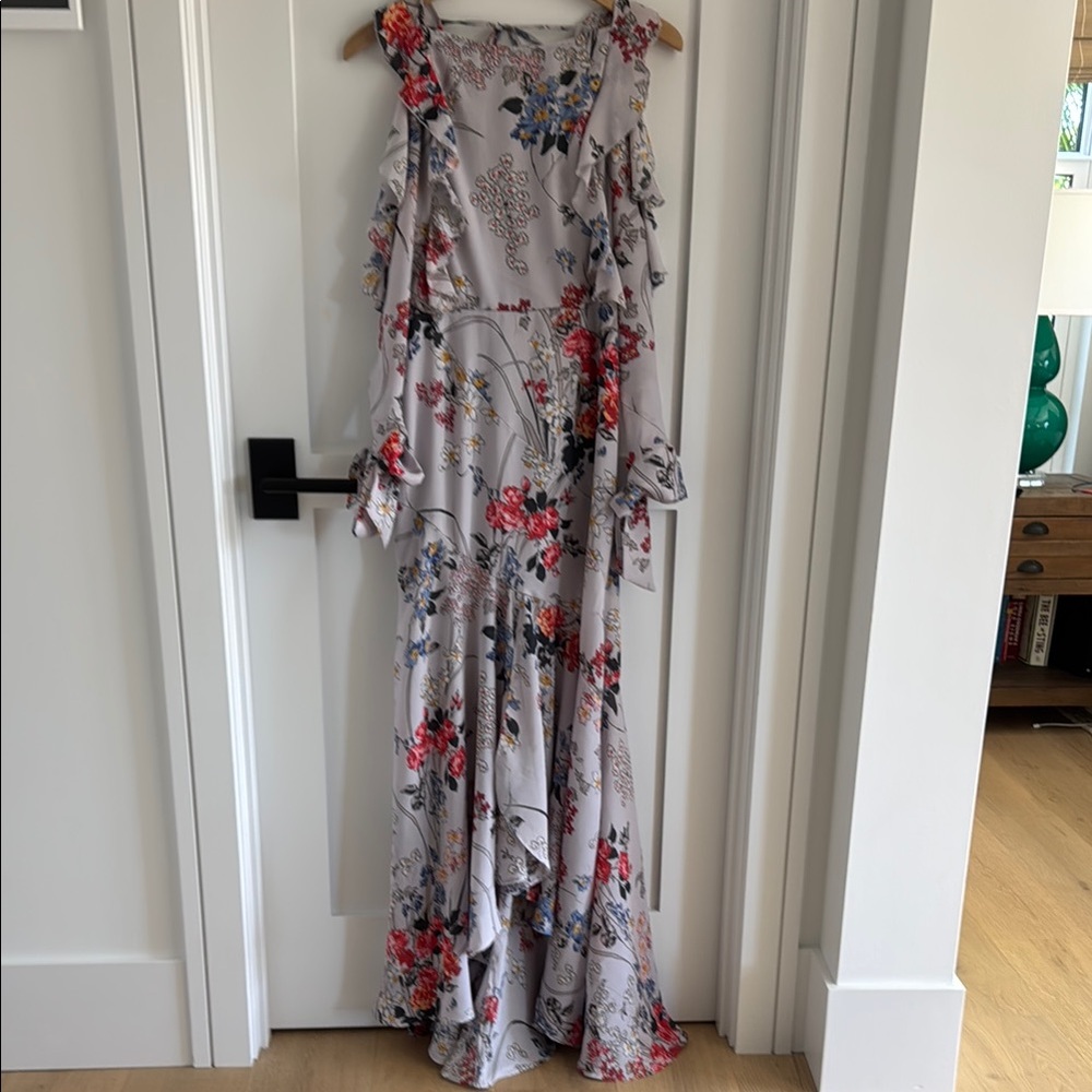 ASOS Floral Ruffle Maxi Dress